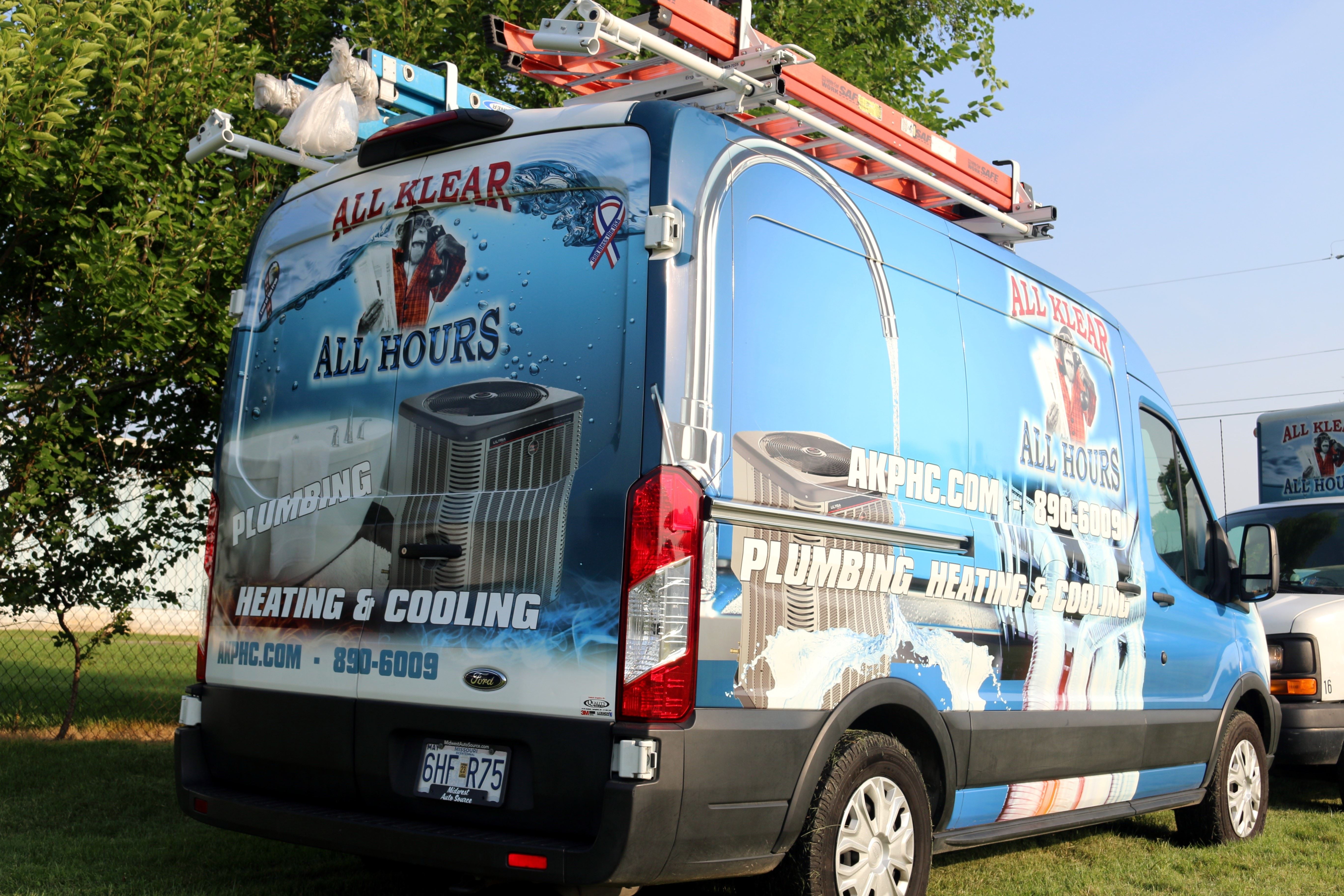 All Klear, Plumbing, Heating and Cooling Trucks